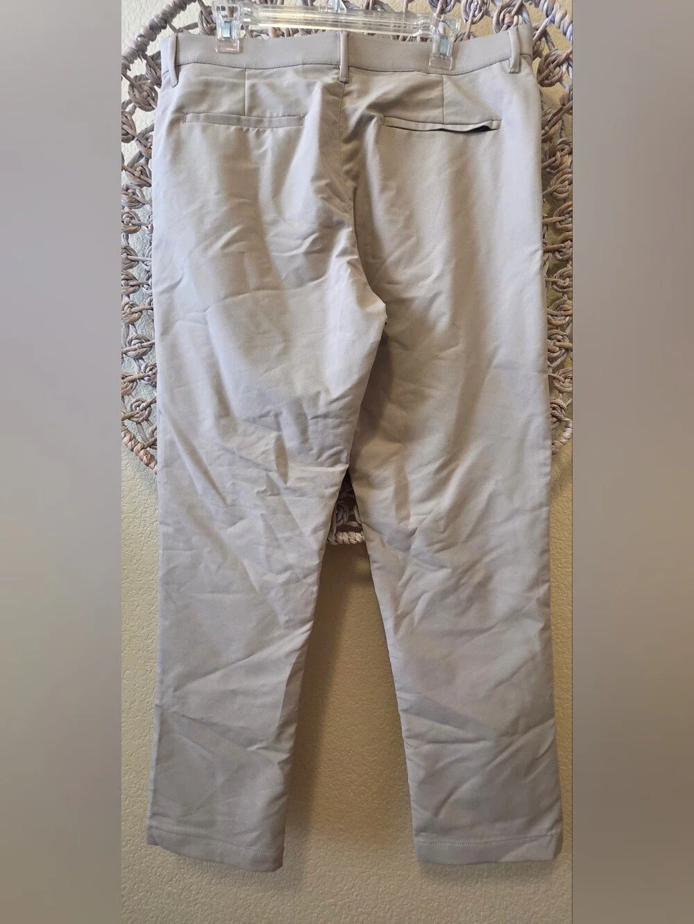Banana Republic Men’s 36x30 Khaki Performance Pants Stretch Zip Pockets